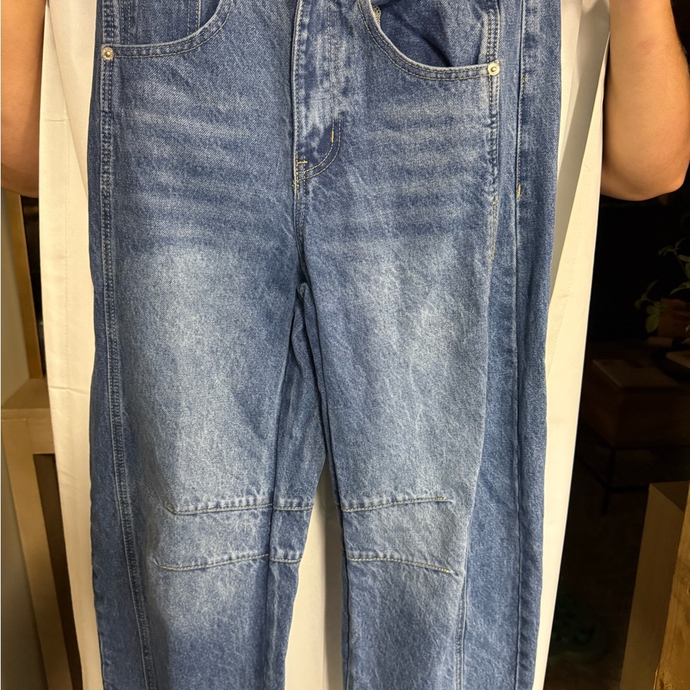 Denim Blue Women's barrel jeans